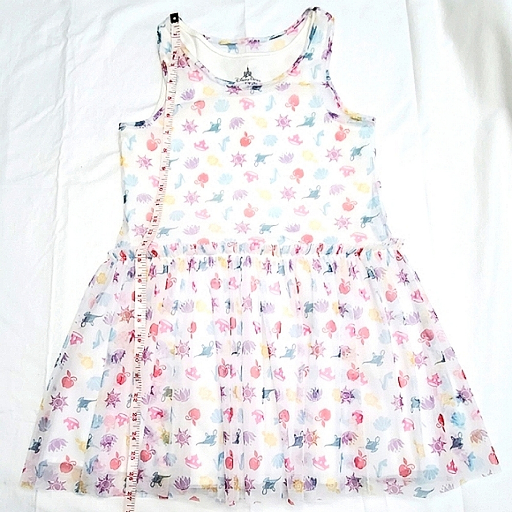 White Tulle Disney Princess Dress, Child Size Large, Lightweight